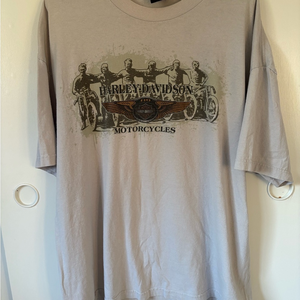 110th reunion Harley-Davidson Light Gray Graphic Tee